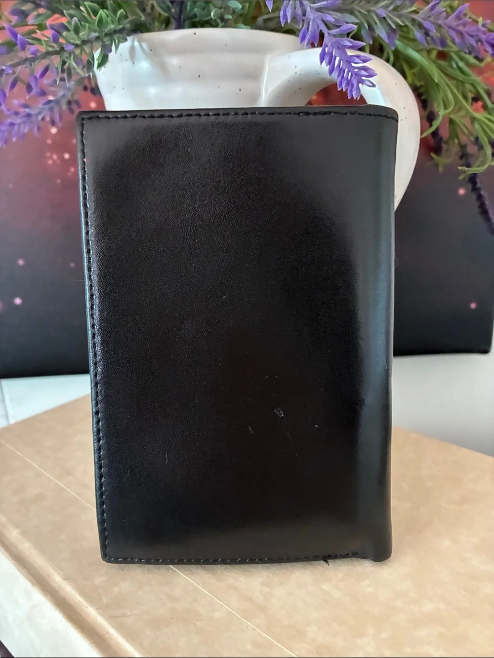 Vintage Furla Leather Lavender Stripe Wallet